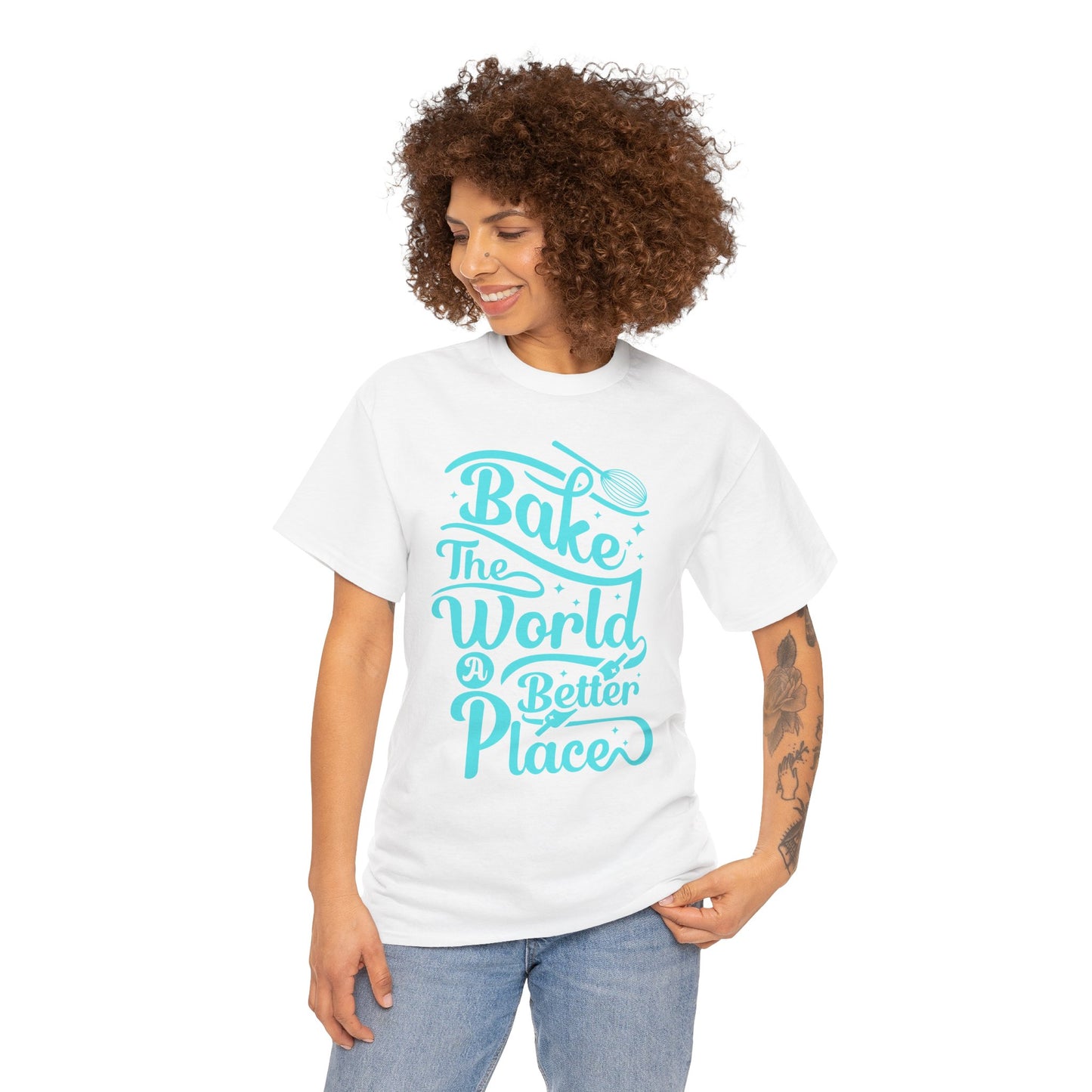 Bake the World a Better Place Unisex Heavy Cotton Tee