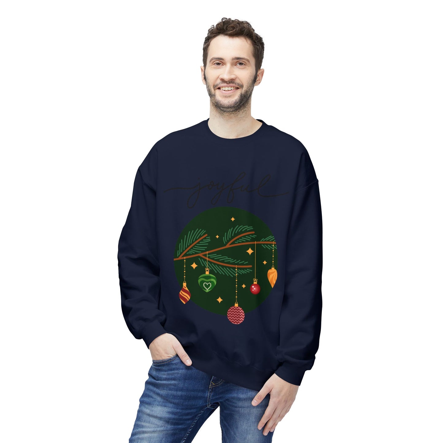 Joyful Joyful Holiday Sweatshirt - Unisex Midweight Crewneck with Festive Design