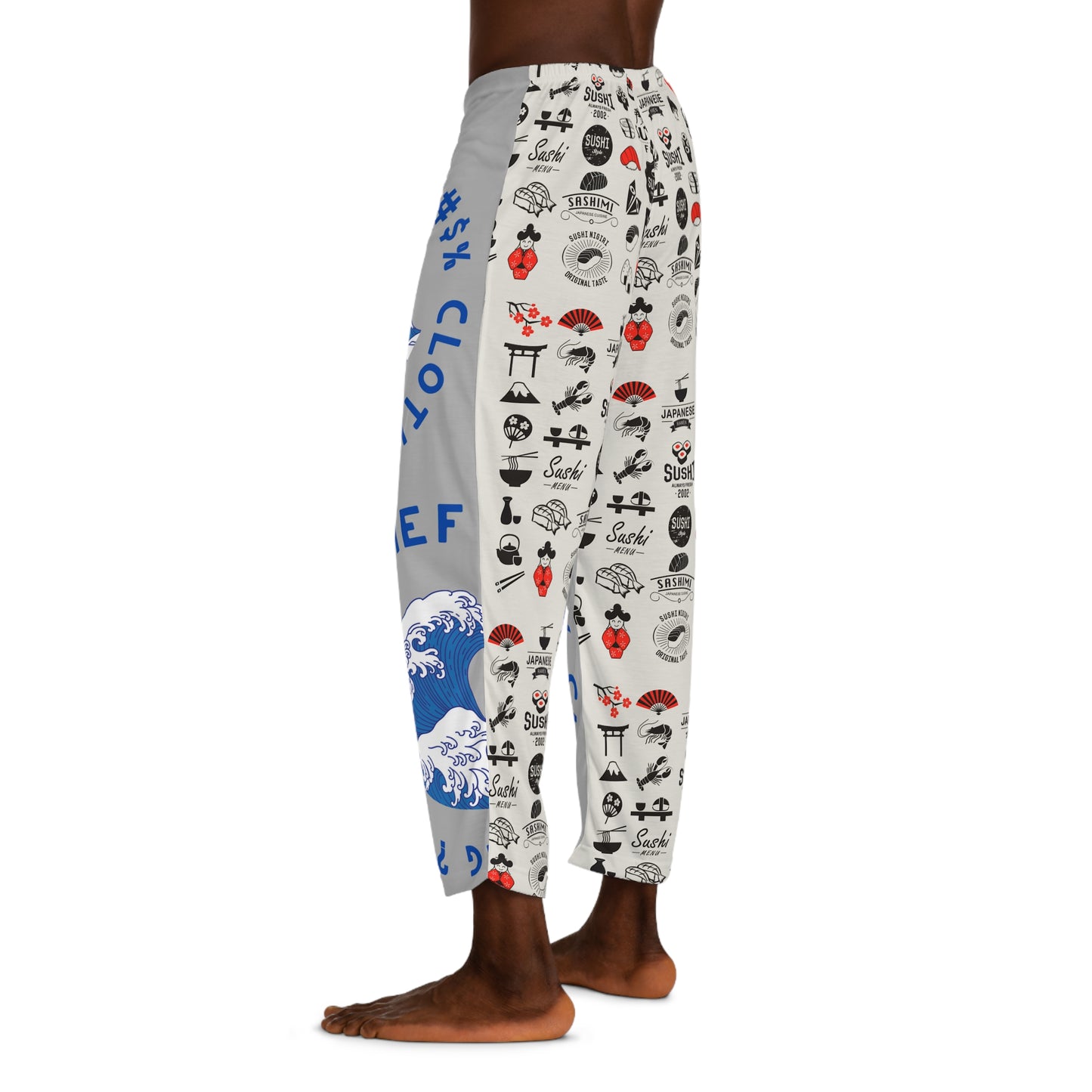 Sushi Wave Men's Pajama Pants (AOP)