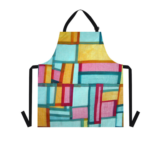 Watercolor Squares Apron with Pockets! (AOP)