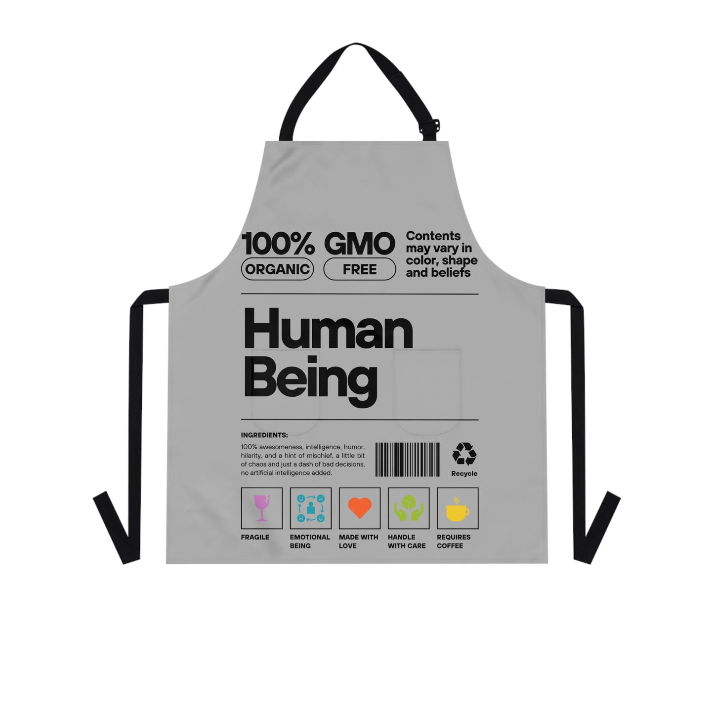 Human Being Apron with Pockets (AOP)