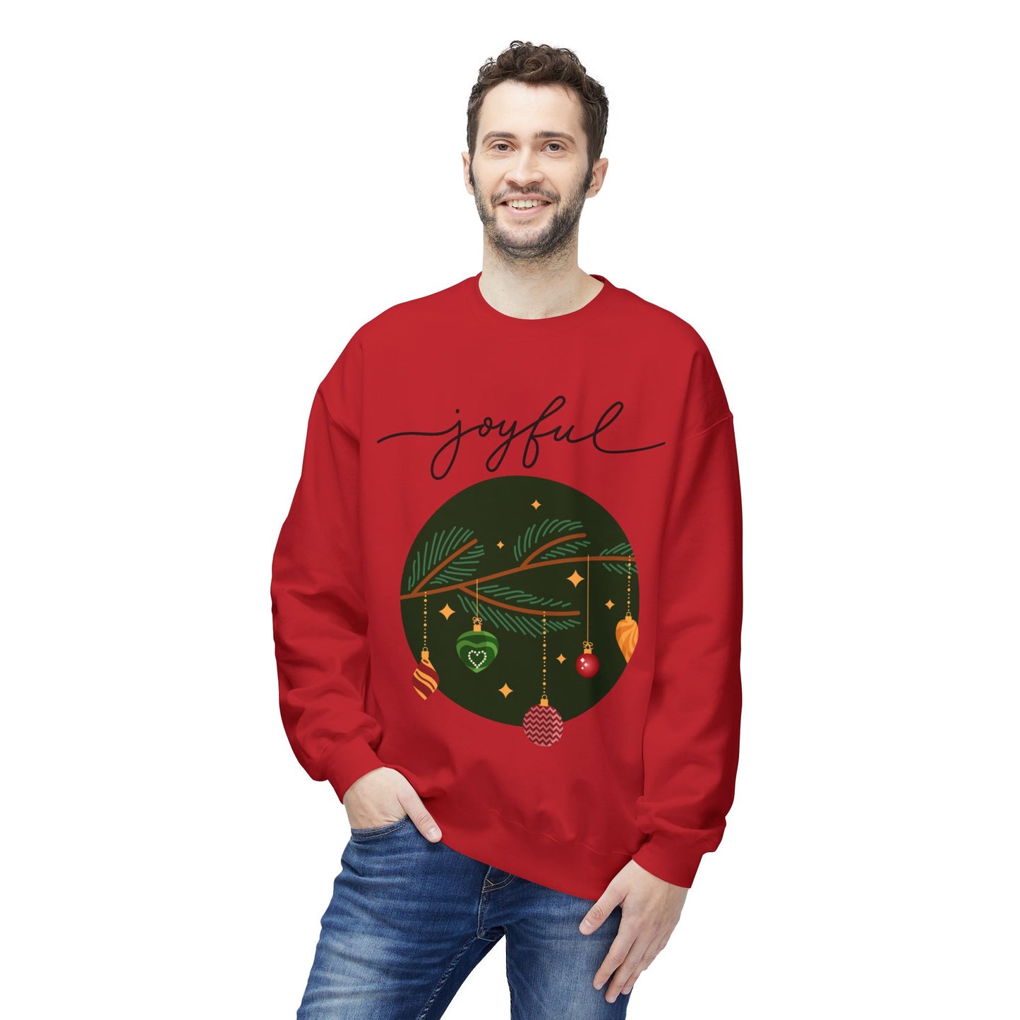 Joyful Joyful Holiday Sweatshirt - Unisex Midweight Crewneck with Festive Design