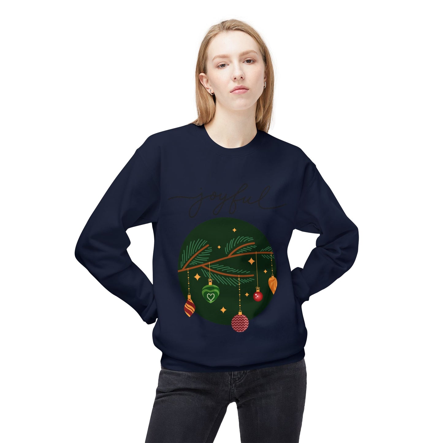 Joyful Joyful Holiday Sweatshirt - Unisex Midweight Crewneck with Festive Design