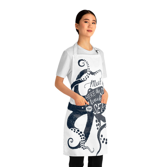 Sea Octopus Apron with Pockets (AOP)