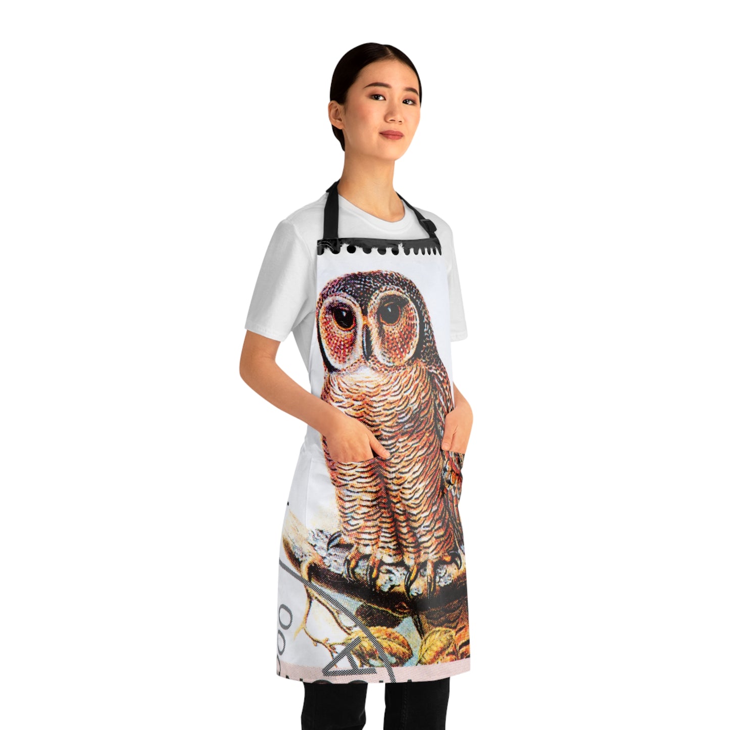 Owl Stamp Apron with Pockets! (AOP)