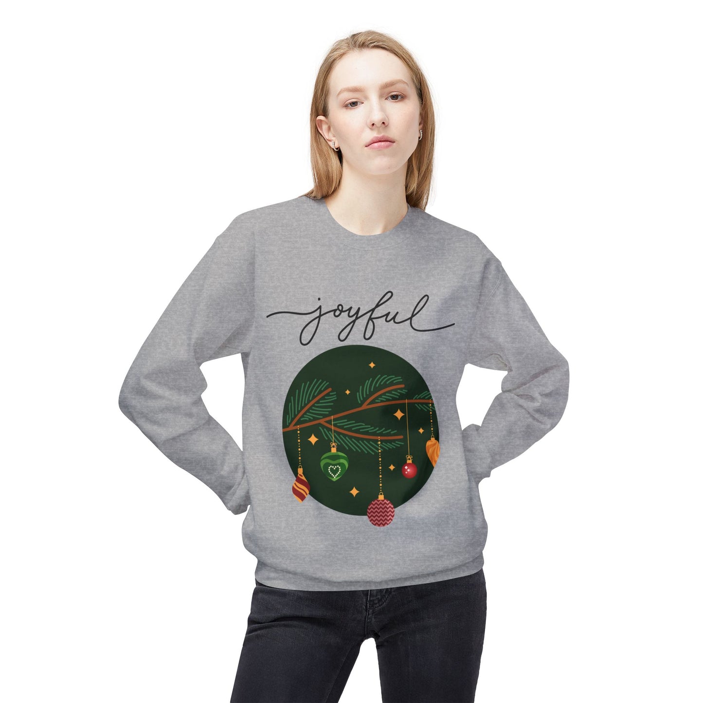 Joyful Joyful Holiday Sweatshirt - Unisex Midweight Crewneck with Festive Design