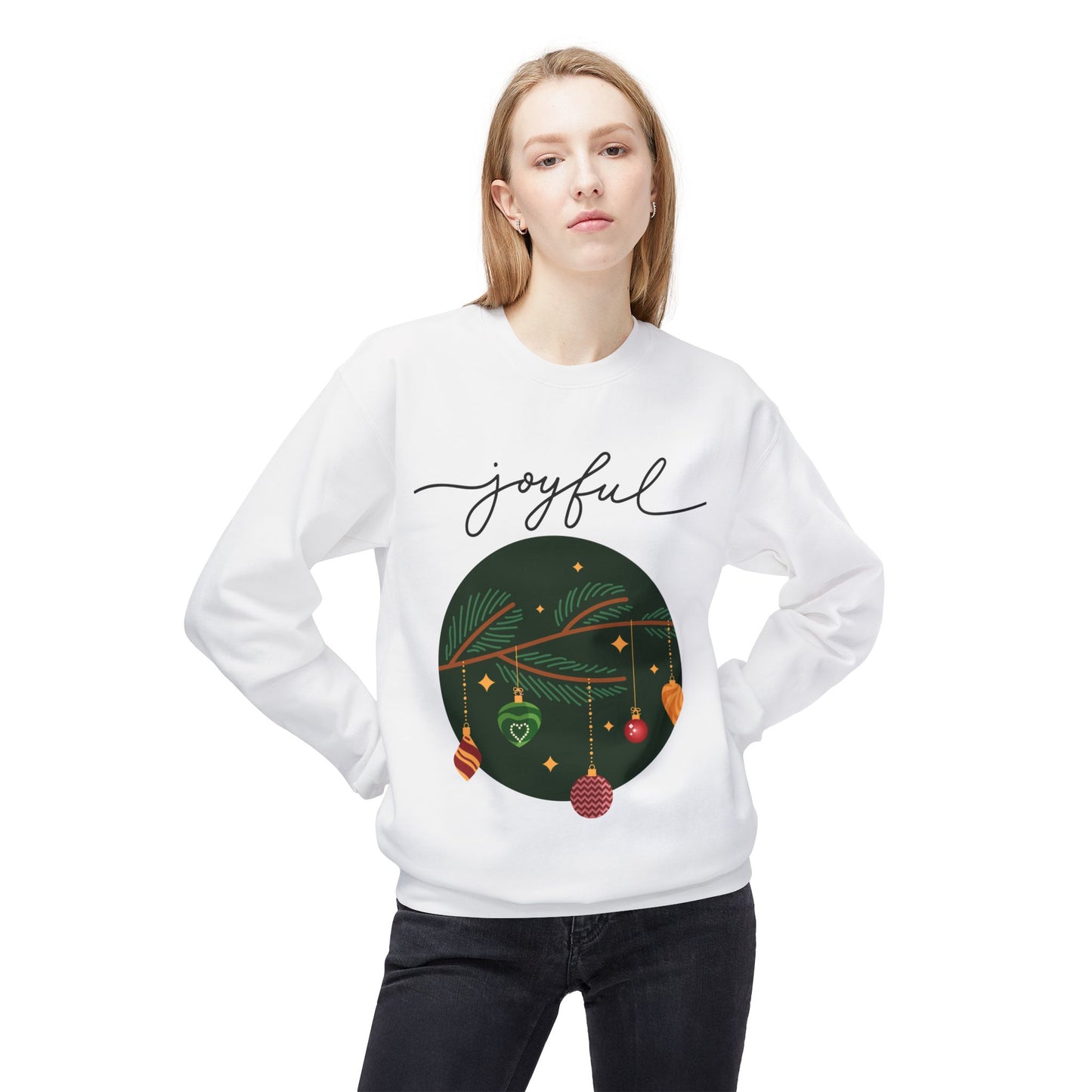 Joyful Joyful Holiday Sweatshirt - Unisex Midweight Crewneck with Festive Design