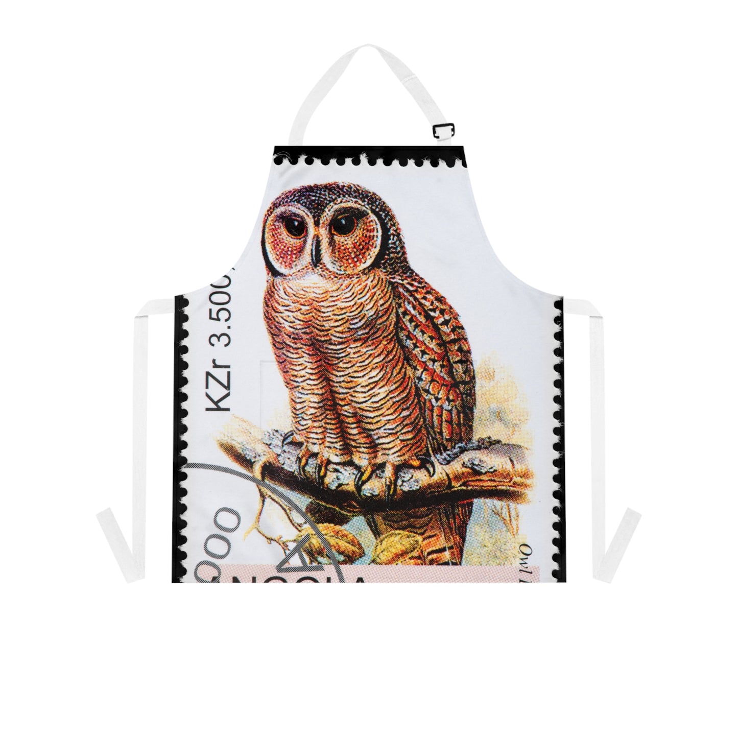 Owl Stamp Apron with Pockets! (AOP)