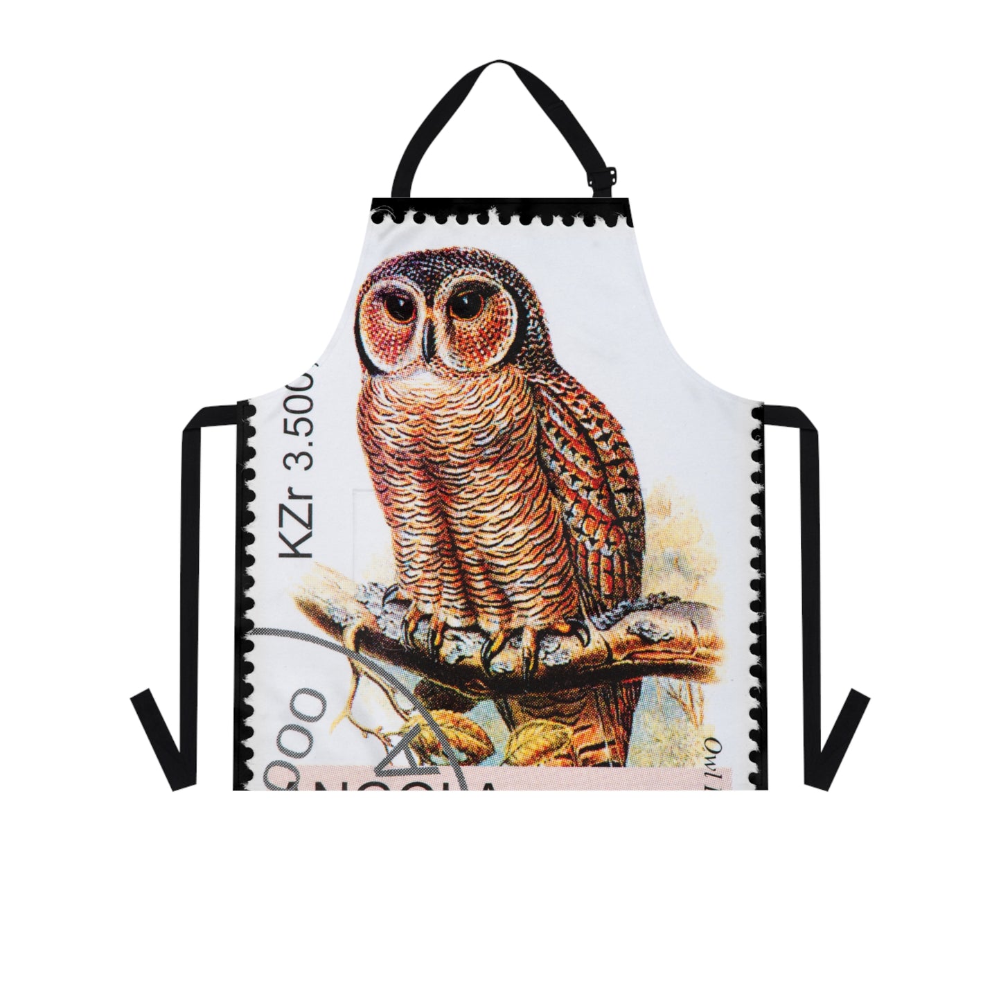 Owl Stamp Apron with Pockets! (AOP)