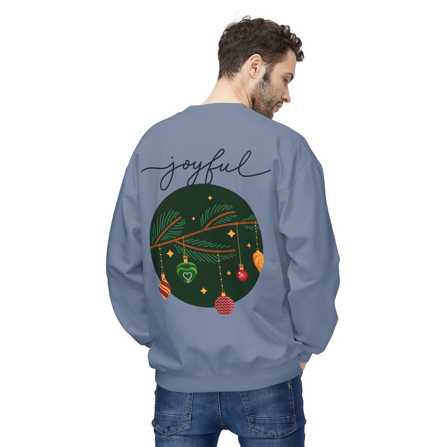 Joyful Joyful Holiday Sweatshirt - Unisex Midweight Crewneck with Festive Design