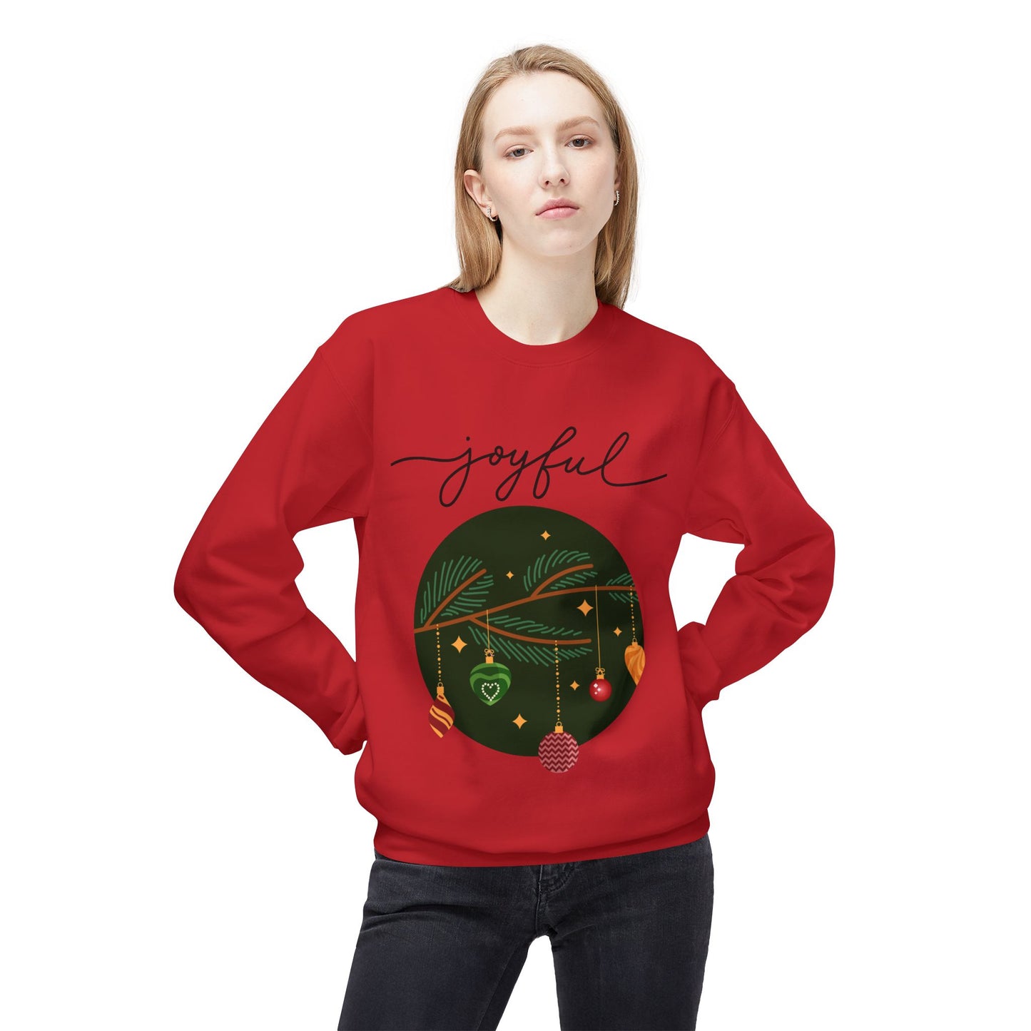 Joyful Joyful Holiday Sweatshirt - Unisex Midweight Crewneck with Festive Design