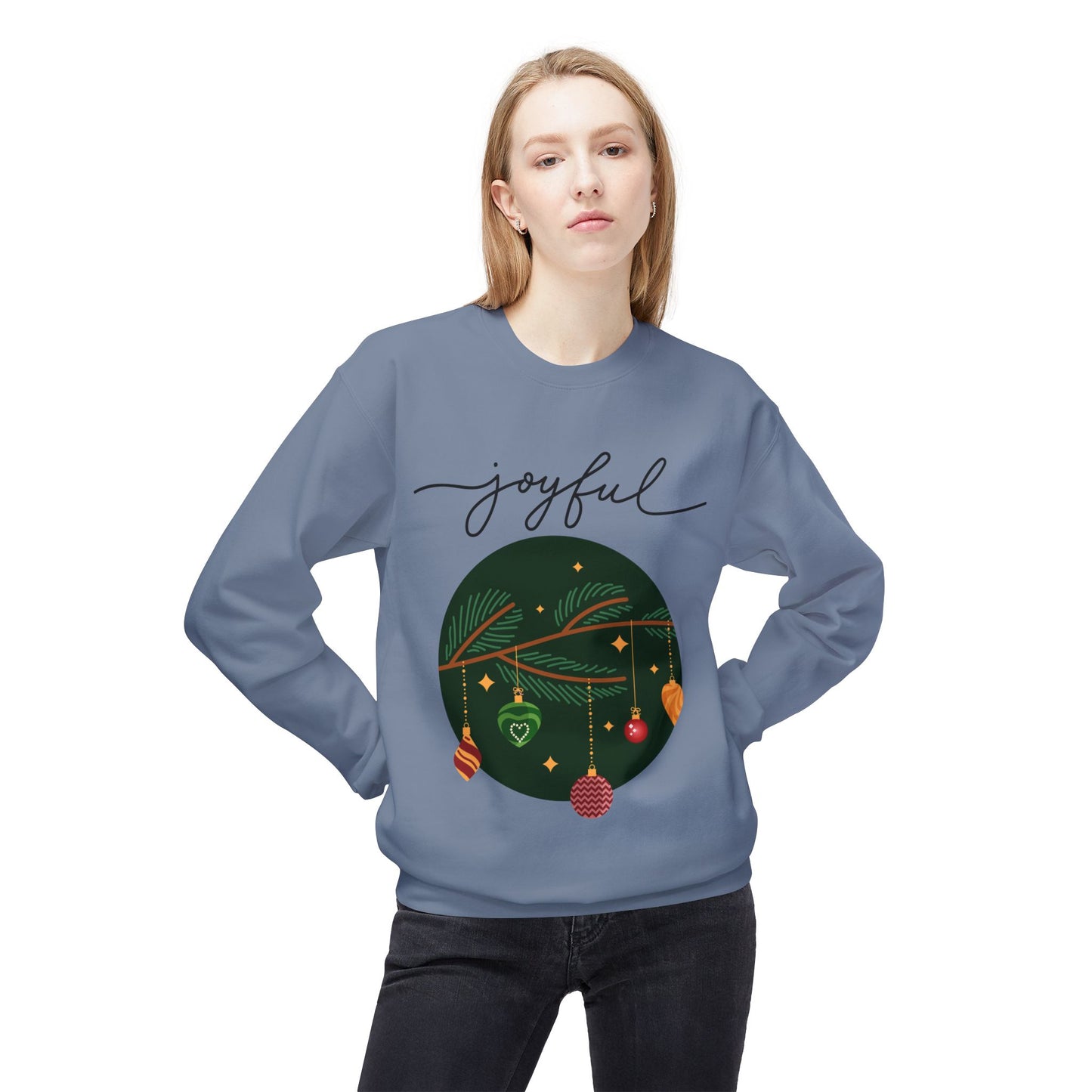 Joyful Joyful Holiday Sweatshirt - Unisex Midweight Crewneck with Festive Design