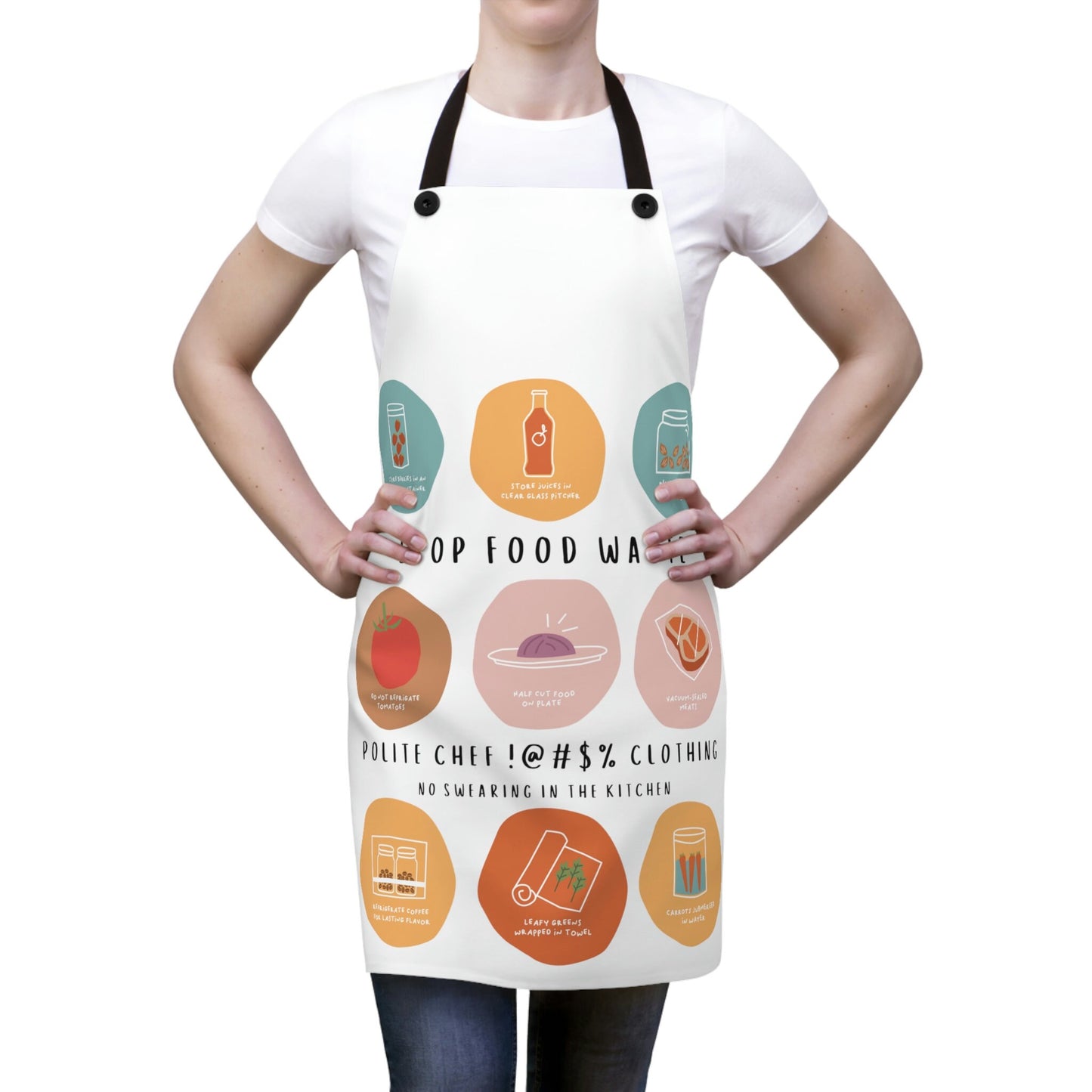 9 Circles Stop Food Waste Apron (AOP)