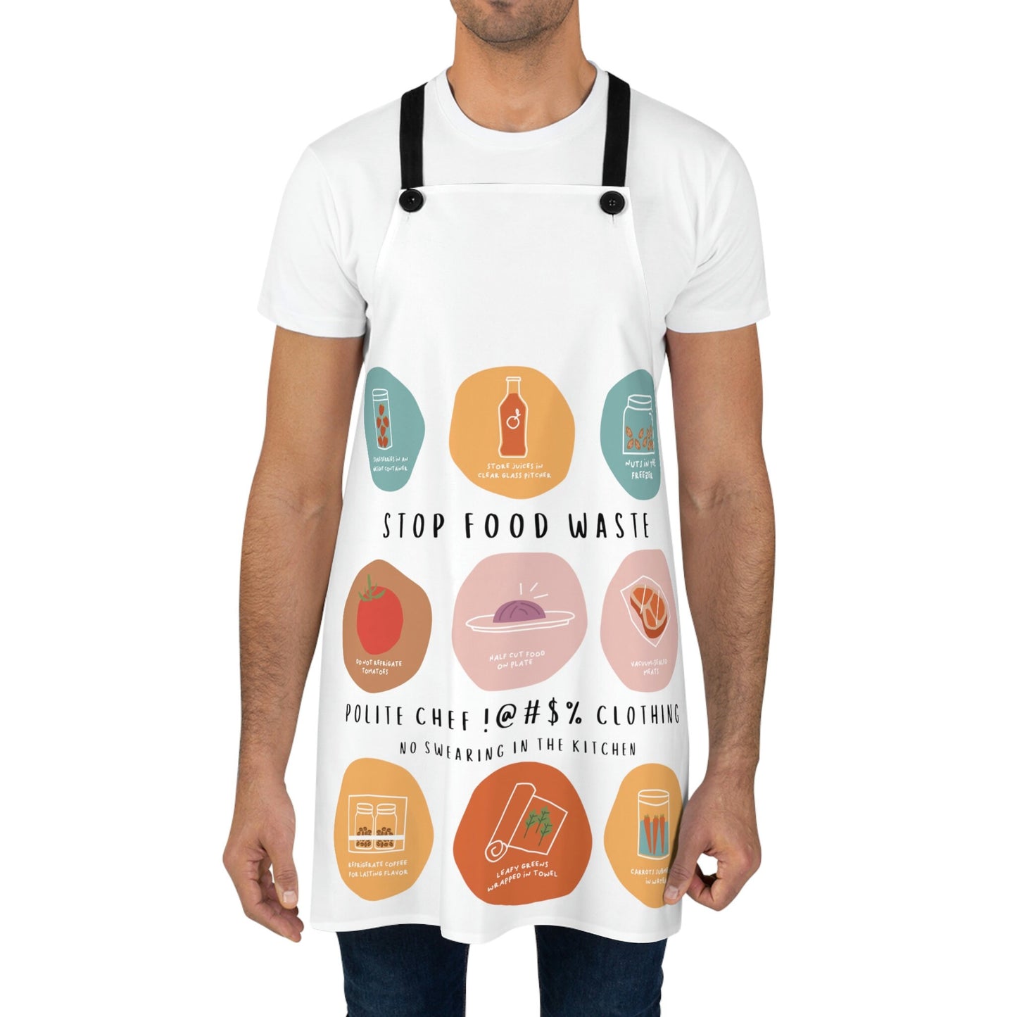 9 Circles Stop Food Waste Apron (AOP)