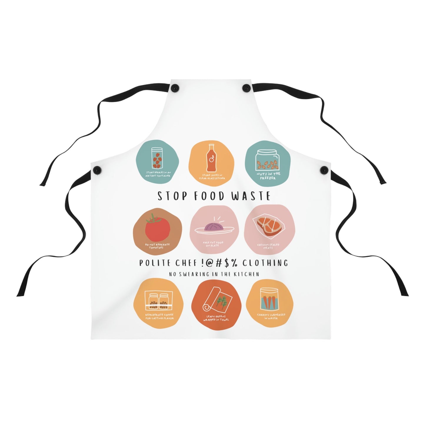 9 Circles Stop Food Waste Apron (AOP)