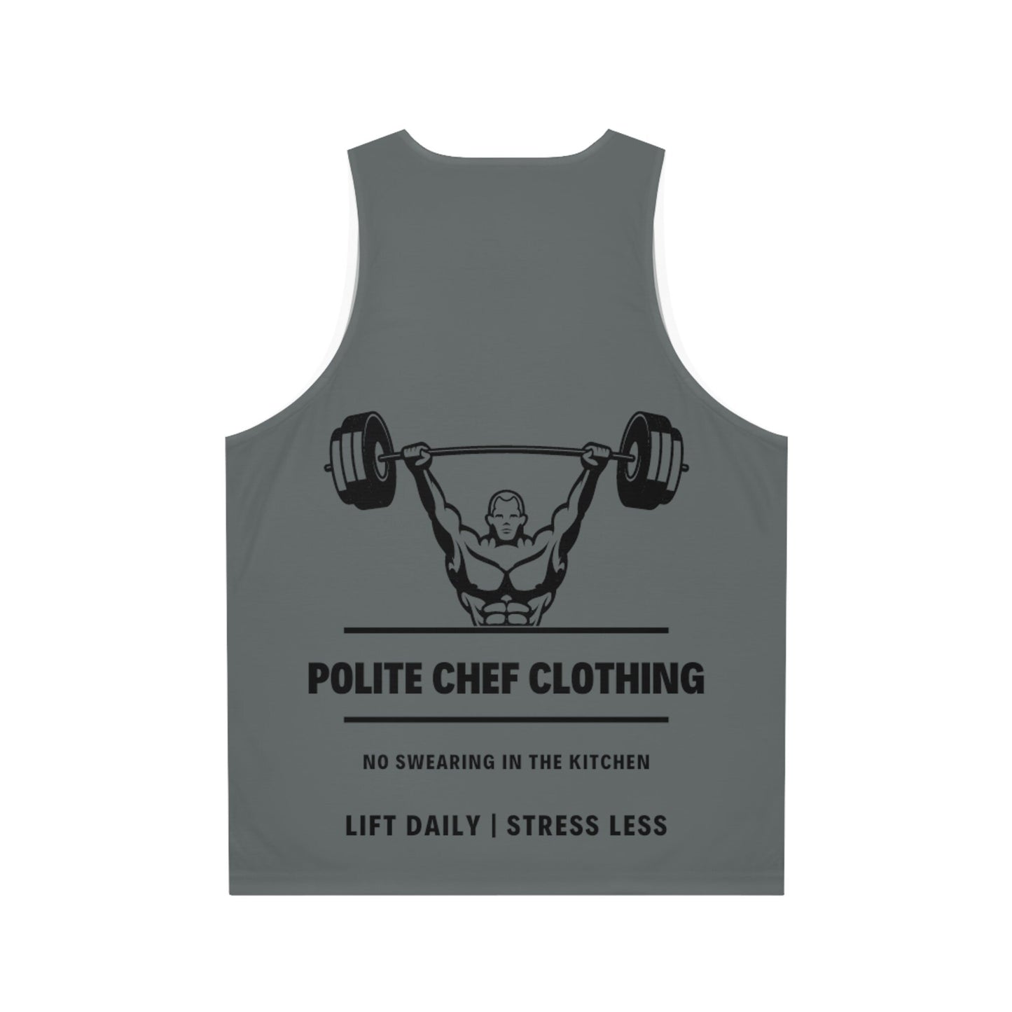 Lift Daily Less Stress Gray Unisex Tank Top (AOP)